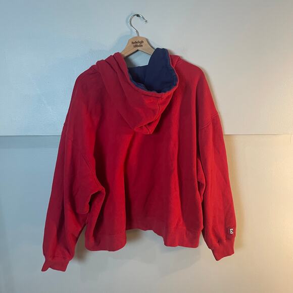 Vintage Disney Eeyore Winnie The Pooh Zip Up Hoodie Sweatsirt Red Size XL - Picture 11 of 12